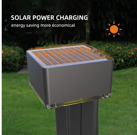 Tall Aluminum Solar Lamp