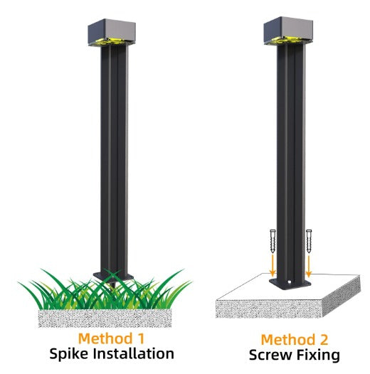 Tall Aluminum Solar Lamp