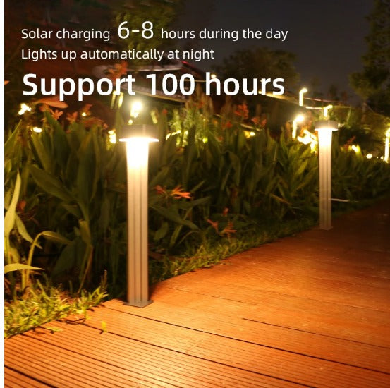 Tall Aluminum Solar Lamp